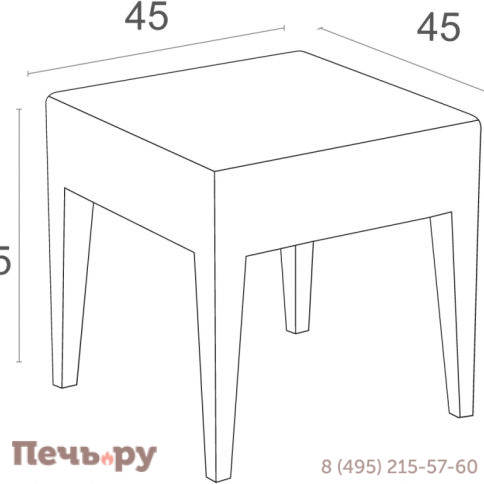 Столик плетеный для шезлонга GT 1009 234/GT1009/ANT фото 2