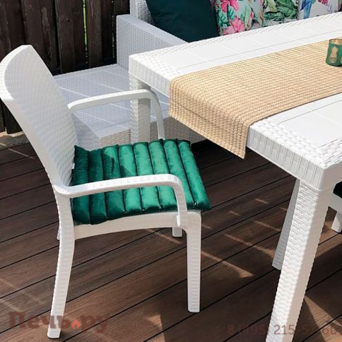 Стул Gardeck B:rattan INDIANA с подлокотниками, белый фото 2