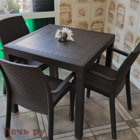 Стул Gardeck B:rattan INDIANA с подлокотниками, коричневый фото 9