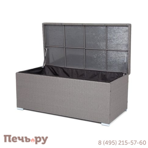 Сундук 4SIS Порту водонепроницаемый из искусственного ротанга, цвет графит фото