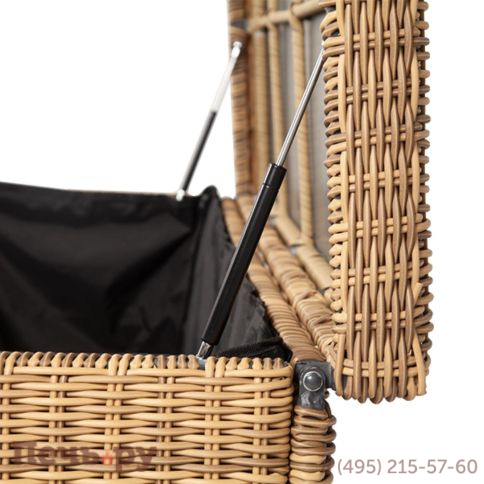 Сундук 4SiS Порту водонепроницаемый из искусственного ротанга, цвет соломенный фото 10