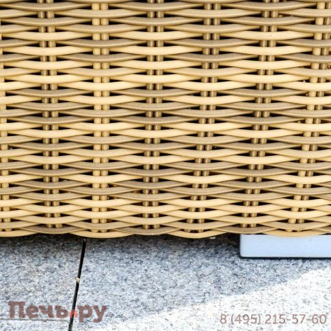 Сундук 4SiS Порту водонепроницаемый из искусственного ротанга, цвет соломенный фото 14