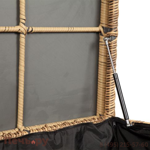 Сундук 4SiS Порту водонепроницаемый из искусственного ротанга, цвет соломенный фото 6