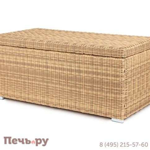 Сундук 4SiS Порту водонепроницаемый из искусственного ротанга, цвет соломенный фото 8