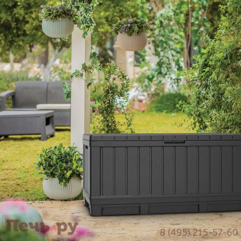 Сундук Keter Кенвуд (KENTWOOD STORAGE BOX) 350л, графит фото 2