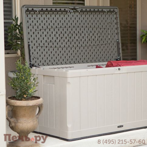 Сундук пластиковый Gardeck Sand and Brown 439 л, бежево-коричневый фото 11