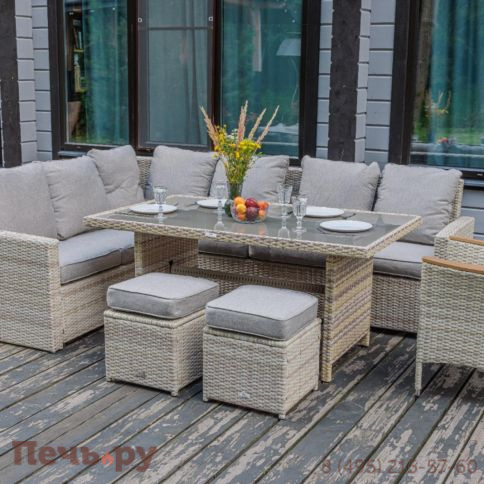 Угловой комплект Royal Family Zorro Wood бежевого цвета фото 3