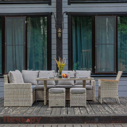 Угловой комплект Royal Family Zorro Wood бежевого цвета фото 4