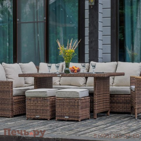 Угловой комплект Royal Family Zorro Wood коричневого цвета фото 4