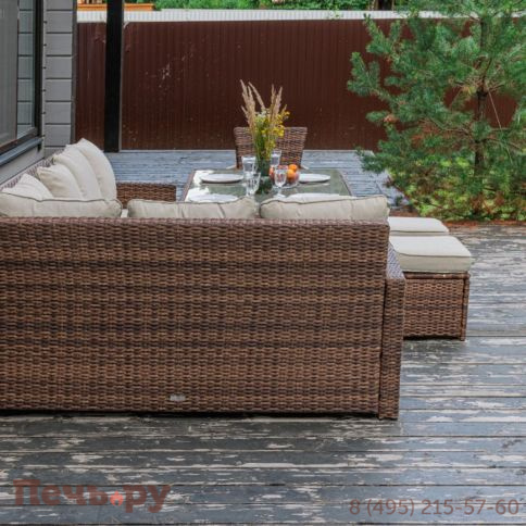 Угловой комплект Royal Family Zorro Wood коричневого цвета фото 5