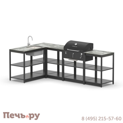 Угловой мангальный комплекс Cronon Lounge M-112SB, 2.6x1.5 м фото