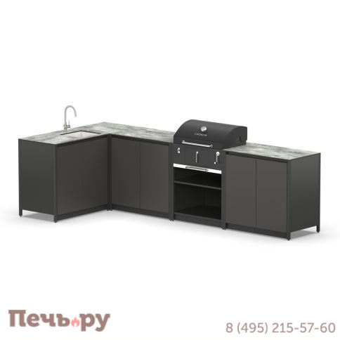 Угловой мангальный комплекс Cronon Lounge M-115SB, 3.2x1.5 м фото