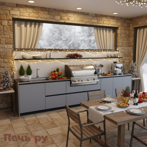 Уличная гриль кухня Астов по индивидуальному проекту фото 3