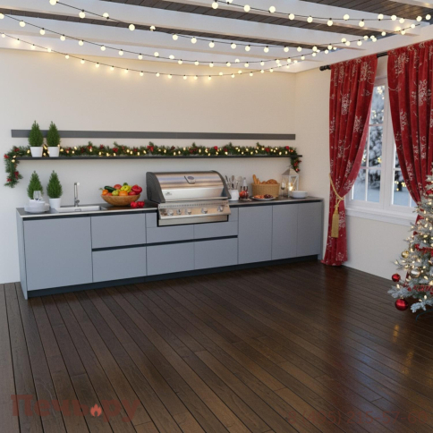 Уличная гриль кухня Астов по индивидуальному проекту фото