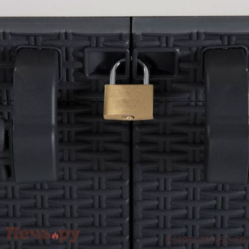 Уличный шкаф Gardeck 2х дверный глубокий Santorini XL (2 полки), светло-серый/антрацит фото 4