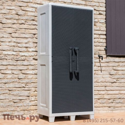 Уличный шкаф Gardeck 2х дверный глубокий Santorini XL (4 полки) фото 4