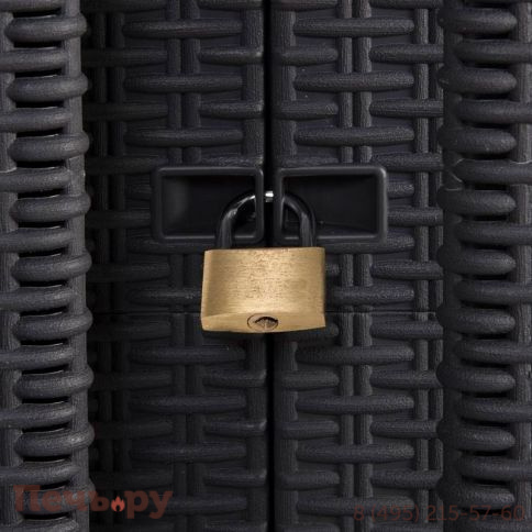 Уличный шкаф Gardeck 2х дверный глубокий Santorini XL (4 полки) фото 5