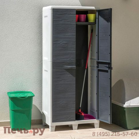 Уличный шкаф Gardeck 2х дверный глубокий Woodys S XL (3 полки), антрацит фото 13