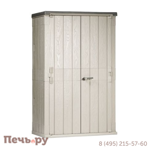 Уличный шкаф Gardeck 2х дверный высокий Storaway, серый/антрацит фото