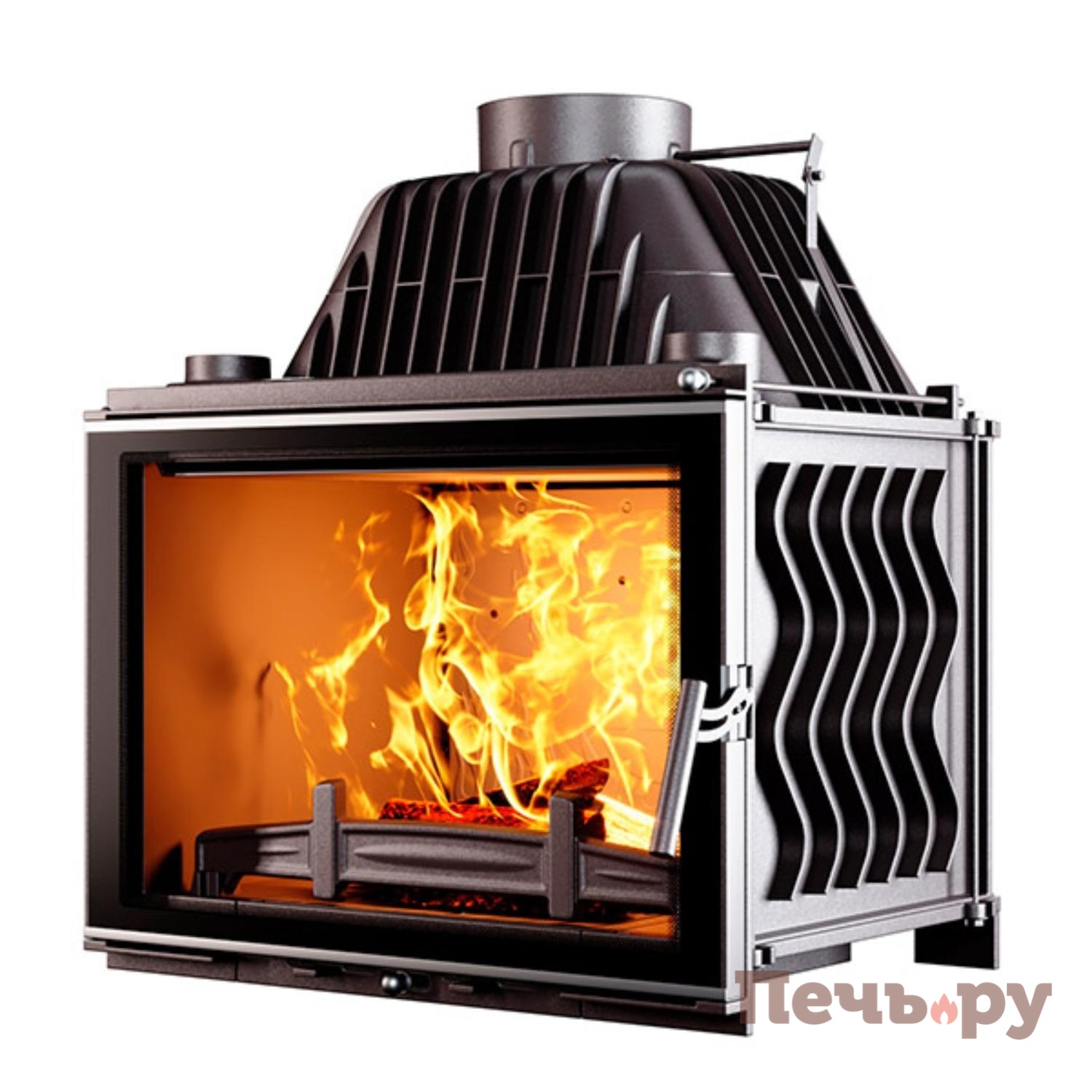 Каминная чугунная топка Kaw-Met W17 Dekor 16 кВт W17 видео