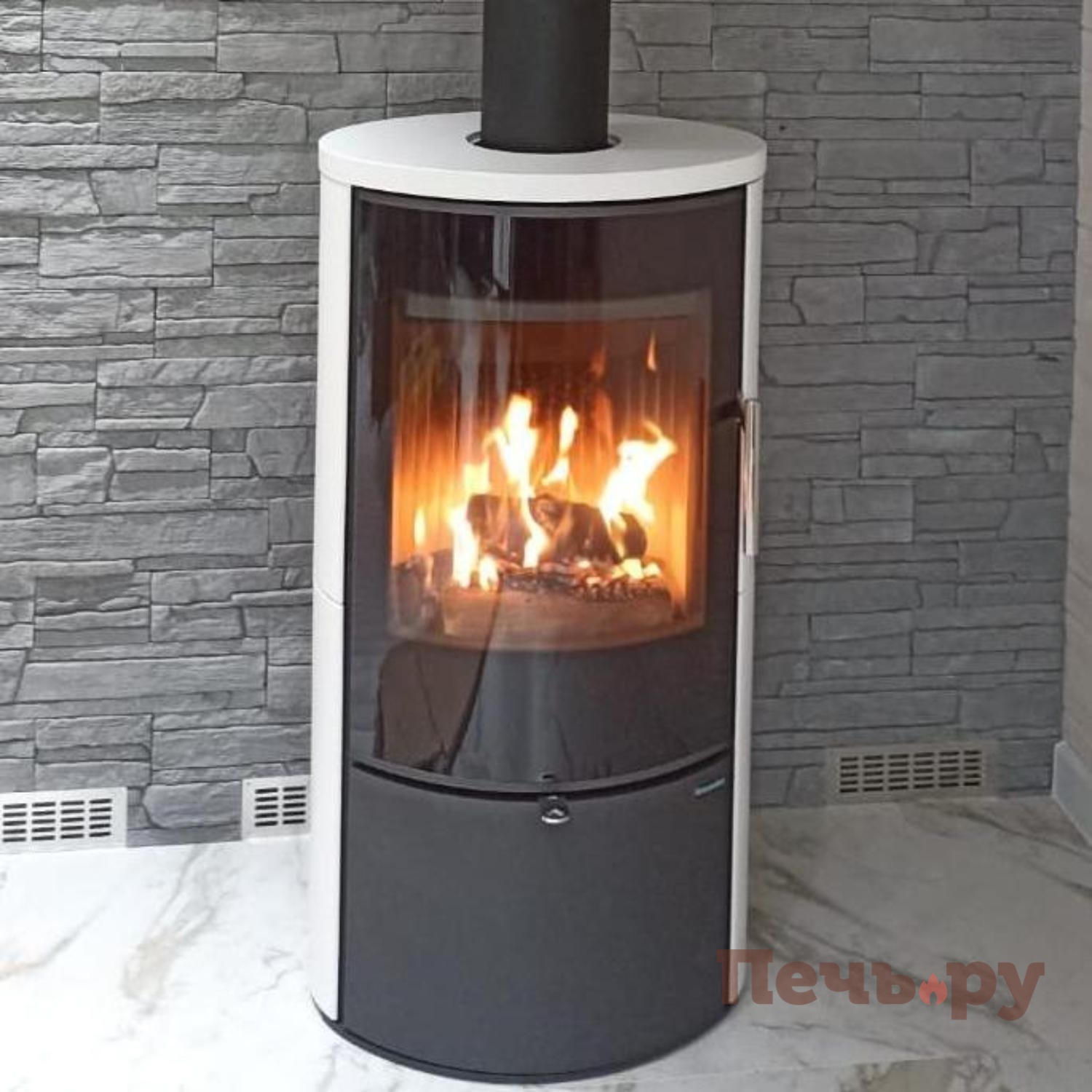 Печь камин Romotop Laredo керамика видео