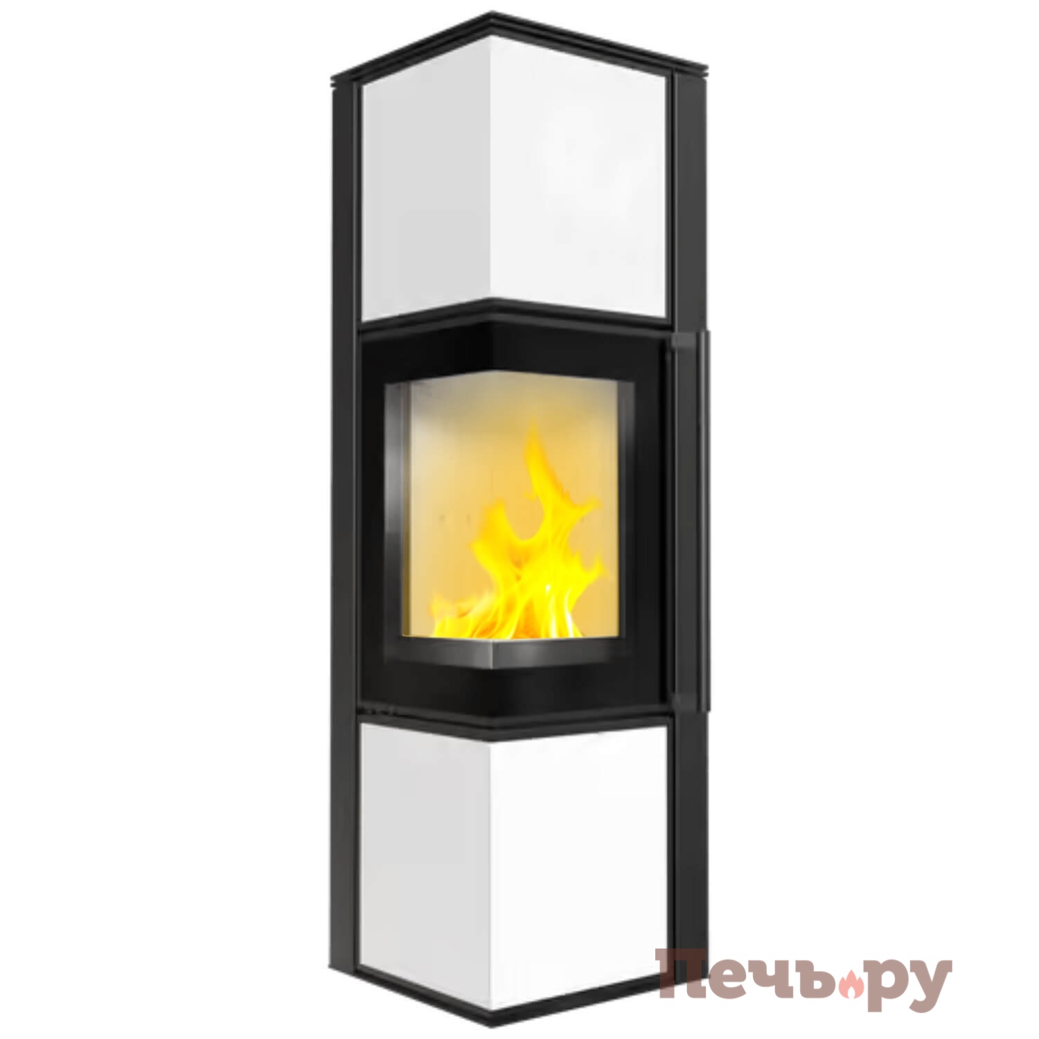 Печь камин Kratki Pro TORA/M белый видео