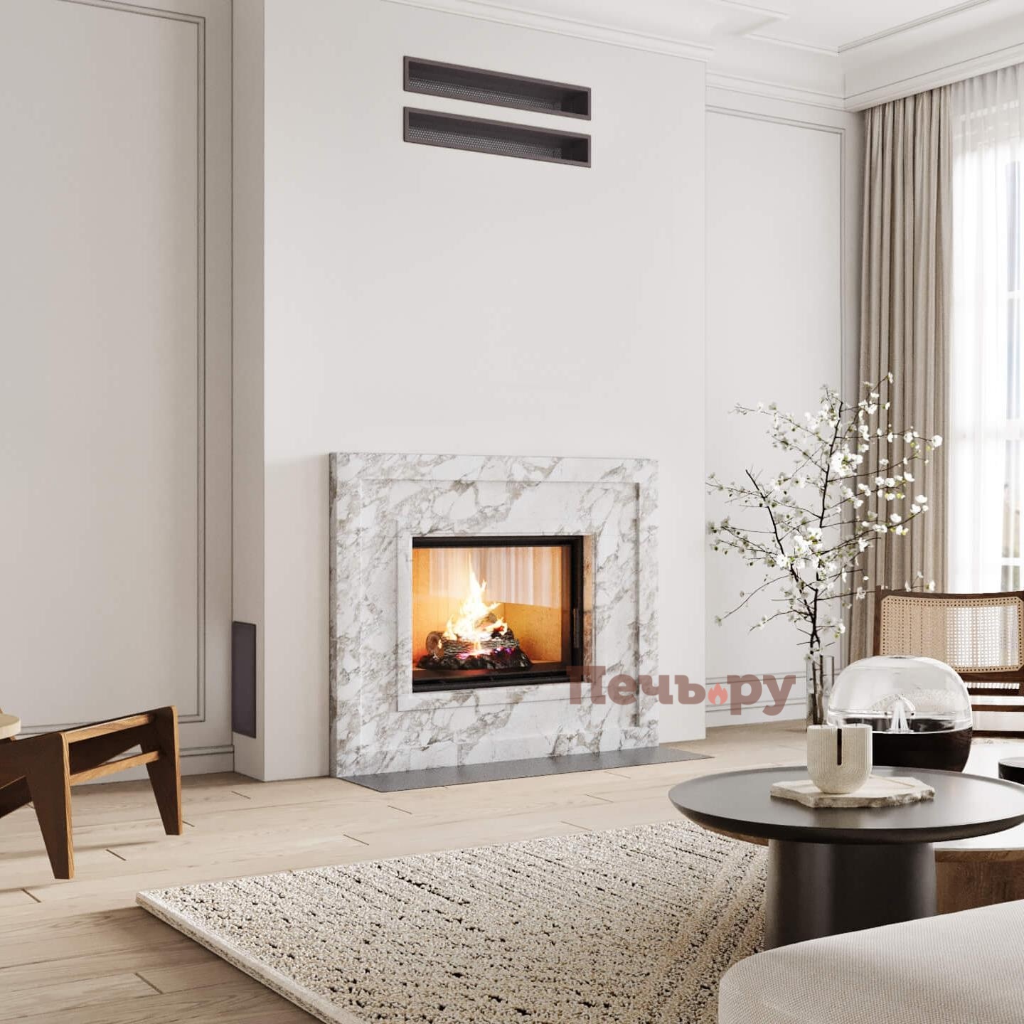 Каминная топка Астов МЛ 700 видео