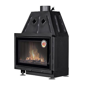 Каминная топка ЭкоКамин Альфа 700 (150мм) В с черным шамотом фото